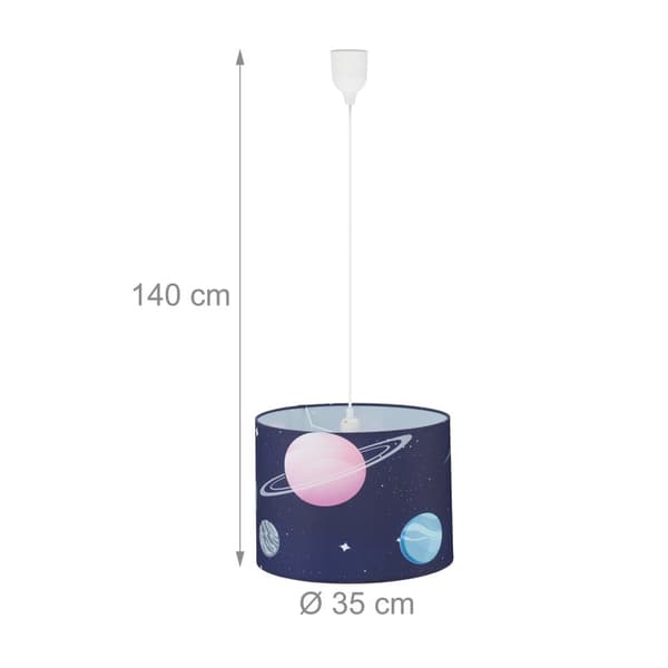 Hängande lampa för barnrummet Planeter