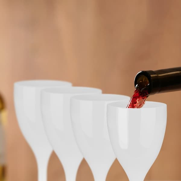 Vinglass i plast, sett med 6 stk