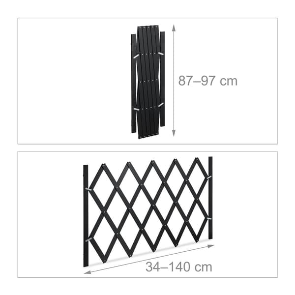 Uttrekkbart hundegitter Sort