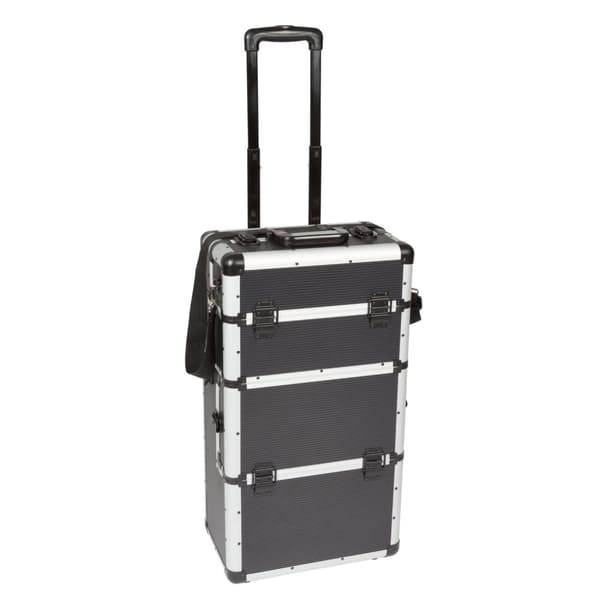 Alumiininen vaunukotelo - 370 x 225 x 670 mm - 66,9 L - musta