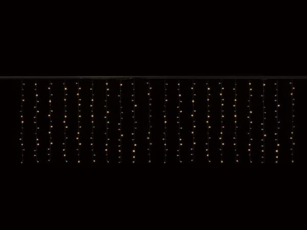 Cascade Light Led - 4 X 1,3 M - 300 varme hvide lamper - Gennemsigtig ledning - 24 V