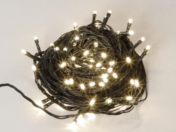Glimmer Light Led - 12 M - 80 hvite lamper - Grønn ledning - Modulator - 24 V