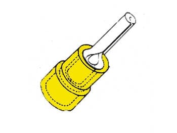 Pinnefrakobling gul