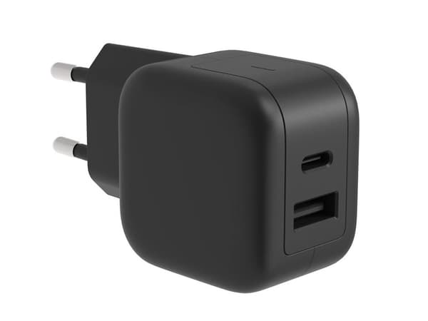 Pika-USB-laturi Gan Fast -tekniikalla - 2 lähtöä - Usb-A & Usb-C - 30 W