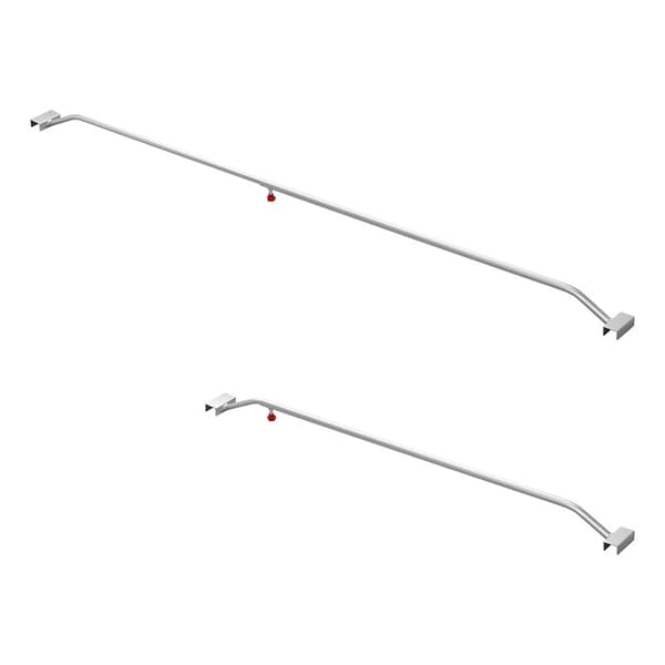Presenningsfäste aluminium justerbar 132-204cm för släpvagnsskydd