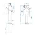 Miniatyrbillede 7 af 7: Stativ 60x60 mm drejeligt SF60 D42 SW19 410-655 mm 1300kg