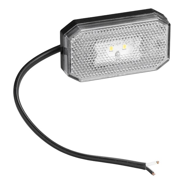 Posisjonslampe foran 12/24V hvit 80 x 44 mm LED