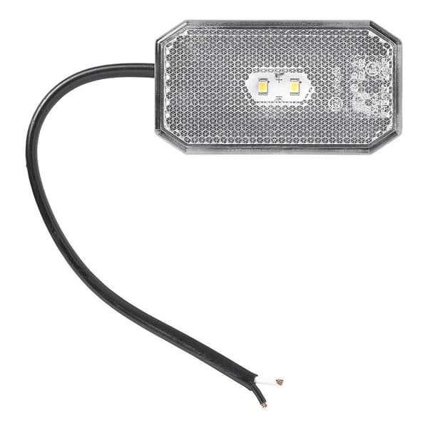 Posisjonslampe foran 12/24V hvit 80 x 44 mm LED