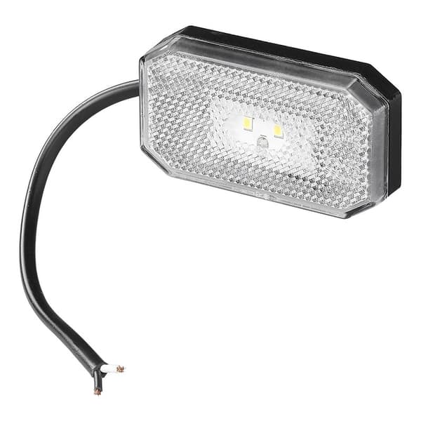 Posisjonslampe foran 12/24V hvit 80 x 44 mm LED