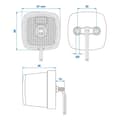 Miniatyrbild 7 av 7: Främre positionslampa 9-30V vit 61 x 61 mm LED