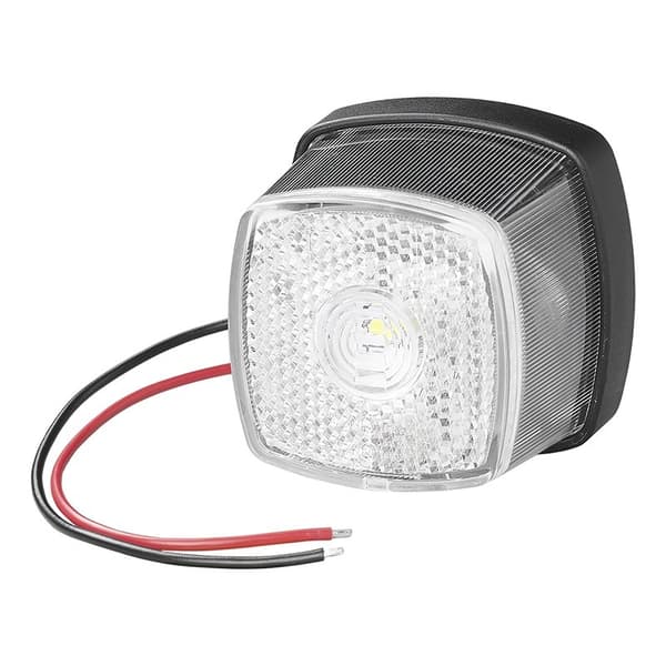 Främre positionslampa 9-30V vit 61 x 61 mm LED