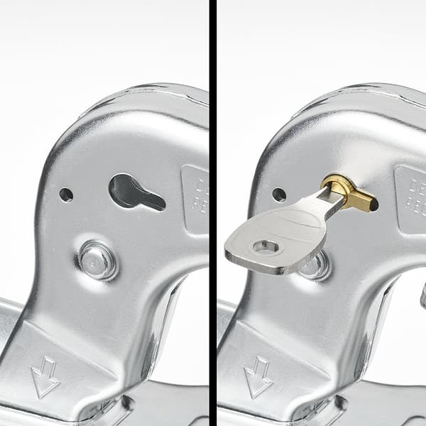 Kuglekobling stål lodret 2 huller runde 70mm 1300kg bremset