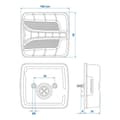 Miniatyrbilde 7 av 7: Baklykt 4 funksjon 106 x 99 mm LED høyre