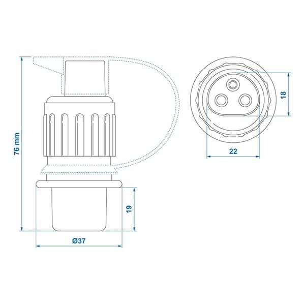 Stik 3-polet PVC