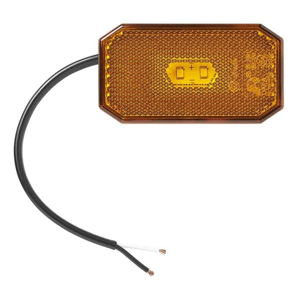 Sidemarkeringslampe 12/24V rav 80 x 44 mm LED