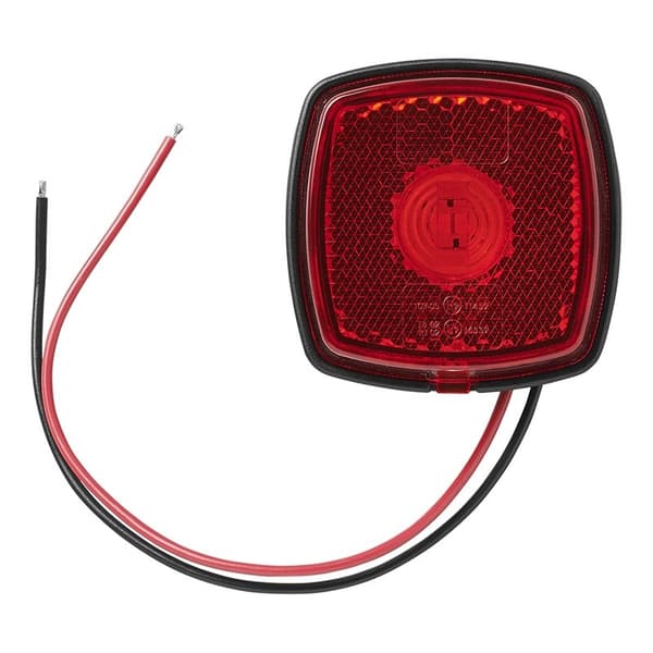 Bakre posisjonslykt 9-30V rød 61 x 61 mm LED