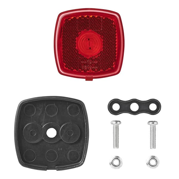 Bakre posisjonslykt 9-30V rød 61 x 61 mm LED
