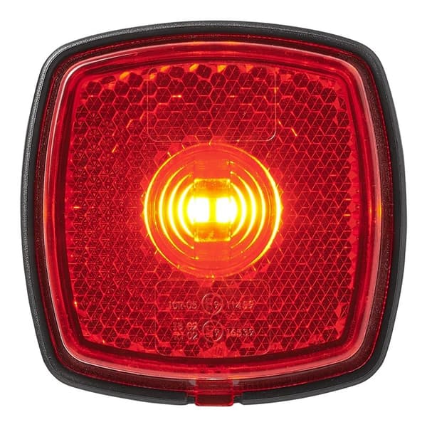 Bakre posisjonslykt 9-30V rød 61 x 61 mm LED