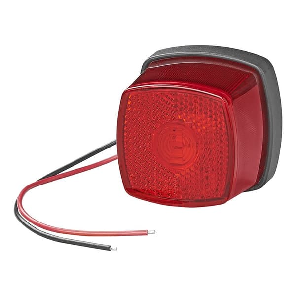Bakre posisjonslykt 9-30V rød 61 x 61 mm LED