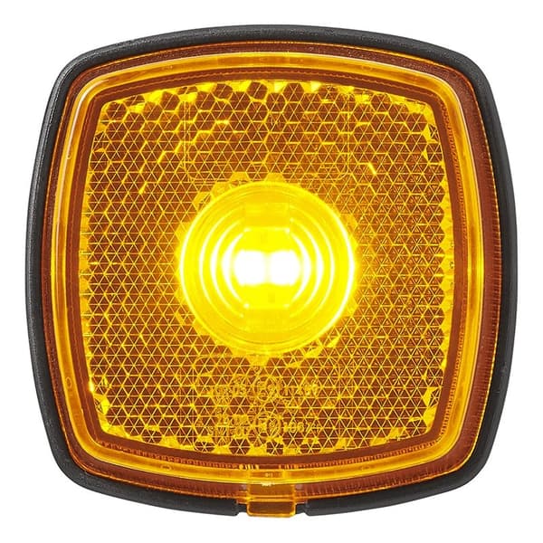 Sidomarkeringslampa 9-30V bärnsten 61 x 61 mm LED