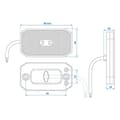 Miniatyrbild 7 av 7: Bakre positionslykta 12/24V röd 80 x 44 mm LED