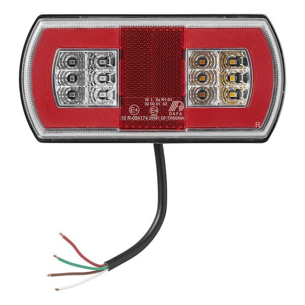 Baklykta 5 funktion 225 x 105 mm 43LED höger