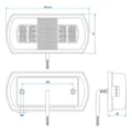 Miniatyrbild 7 av 7: Baklykta 5 funktion 225 x 105 mm 43LED höger