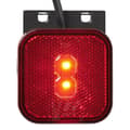 Miniatyrbilde 6 av 7: Posisjonslys bak 12/24V rød 65 x 65 mm LED med holder