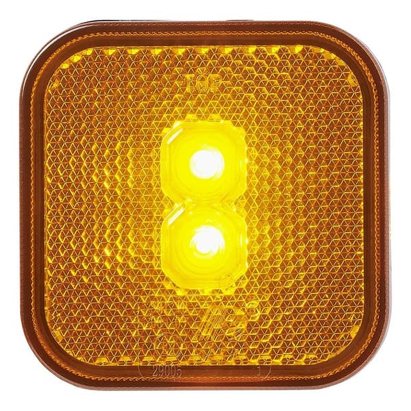 Sidemarkeringslampe 12/24V rav 65 x 65 mm LED