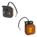 Miniatyrbillede 2 af 7: Sidemarkeringslygte 12/24V rav 65 x 65 mm LED med holder