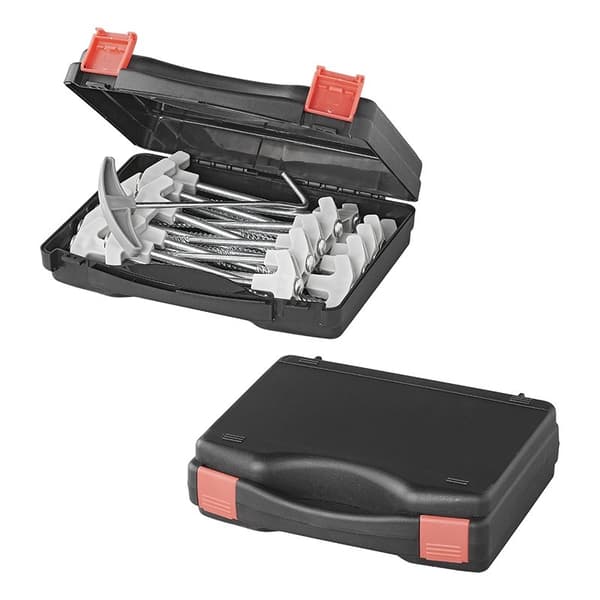 Tältpinne 20 cm metall Heavy Duty med plastkrok - set om 20 st. om