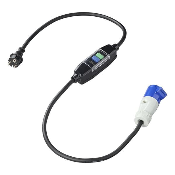 Adapterkabel 150cm 3x 2,5mm² fra Schuko til CEE + fejlstrømsenhed