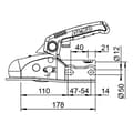 Pikkukuva 3 / 3: AL-KO Kuulaliitin AK 270 pyöreä Ø50 mm 2700 kg