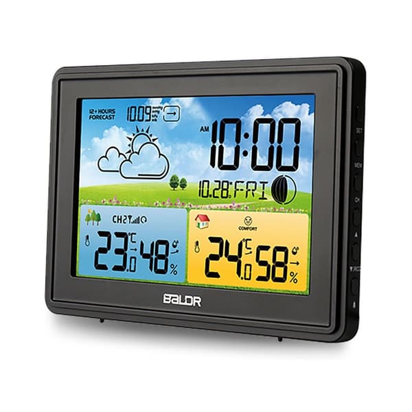 Vejrstation med display BD-908 sort