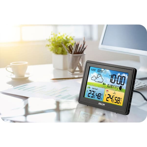 Vejrstation med display BD-908 sort