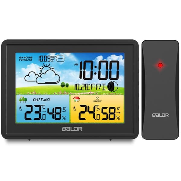 Vejrstation med display BD-908 sort