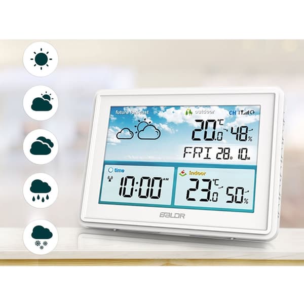 Vejrstation med display BD-909 hvid