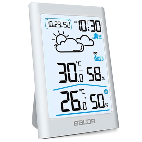 Väderstation med display BD-911 vit