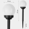 Miniatyrbillede 8 af 9: Solcellelampe, hvid kugle, 4 stk. Ilumen LS-102