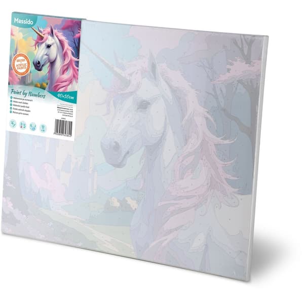 Maleri etter tall 40x50 cm Massido Unicorn