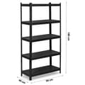 Miniatyrbillede 3 af 9: Metal lagerhylde 180 x 90 x 40 cm Humberg HR-851 sort