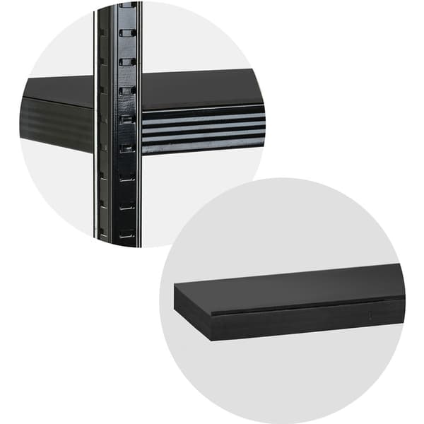 Metal lagerhylde 180 x 90 x 40 cm Humberg HR-851 sort