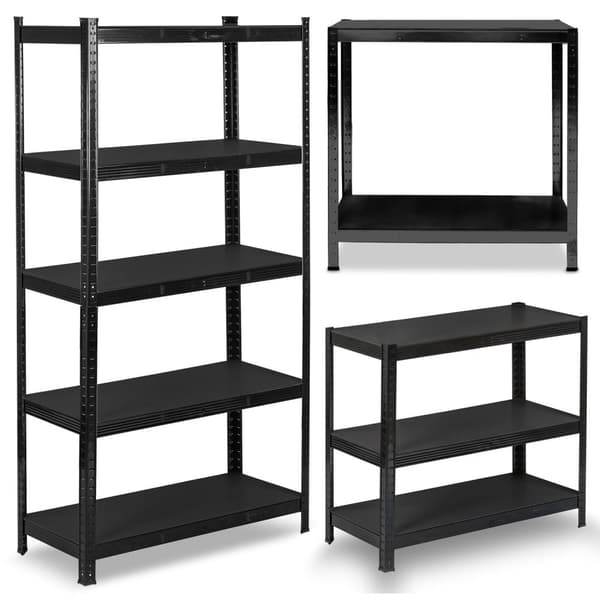 Metal lagerhylde 180 x 90 x 40 cm Humberg HR-851 sort