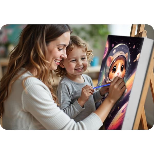 Maleri etter tall 40x50 cm Massido Astronaut