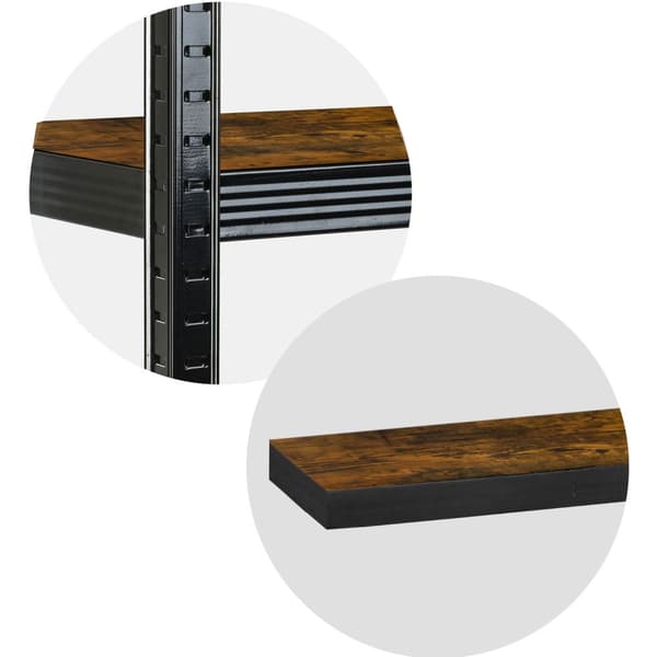 Metallagerhylde 180 x 90 x 40 cm Humberg HR-852 sort