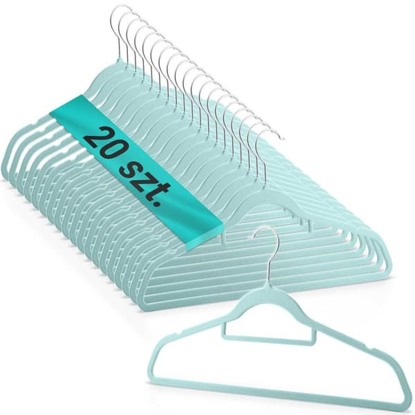 Tøjbøjler i velour 20 stk MS-859 Massido