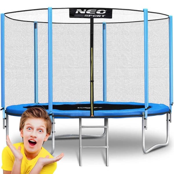 6ft/183cm hagetrampolin med utendørs nett og Neo-Sport-stige
