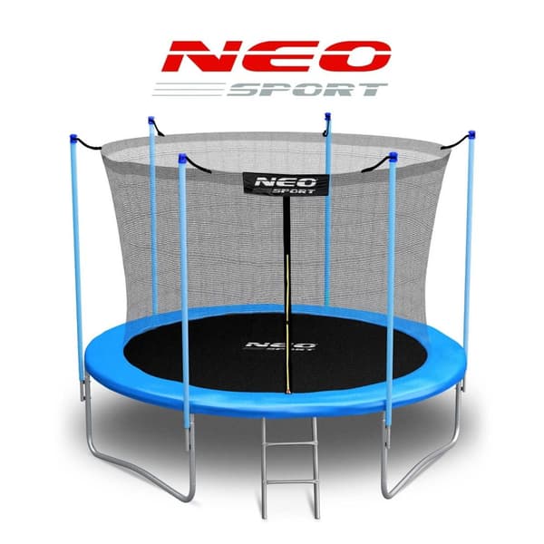 Trädgårdstrampolin 10ft/312cm med innernät och stege Neo-Sport