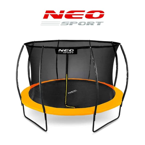 Profiloitu puutarhatrampoliini 12ft/374cm Neo-Sport sisäverkolla