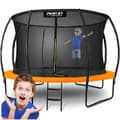 Pikkukuva 1 / 9: Profiloitu puutarhatrampoliini 12ft/374cm Neo-Sport sisäverkolla